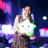 Colorful Body Pillow Cushion Star Glow LED Luminous Light travel Pillow Cushion Soft Relax Gift Smile 5 Colors Body Pillow