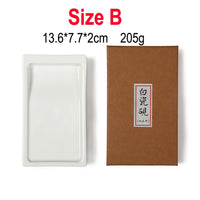 AOOKMIYA high-quality White Ceramic Palette for Painting Calligraphy Traditional Ink Stone Art Supplies Stationary