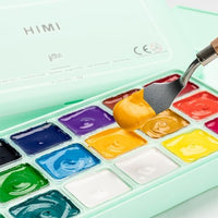 HIMI Gouache Paint Set,18 Colors (30ml/Pc) Paint Set,Unique Jelly Cup Gouache