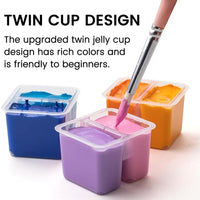 HIMI Gouache Paint Set, 112 Colors x 12g Twin Jelly Cup Design in a Carrying ...