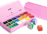 HIMI Gouache Paint Set,18 Colors (30ml/Pc) Paint Set,Unique Jelly Cup Gouache