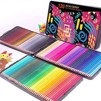 Colouring Pencils,120 Brutfuner Square Barrels Coloured Pencils for Adult