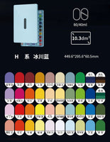 MIYA H Series 43 COLORS HIMI GOUACHE PAINT SET HIMI Paint Set 37-80ml 6-40ml