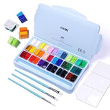 HIMI Gouache Paint Set, 36 Colors x 12ml Twin Jelly Cup Design with 3 Paint