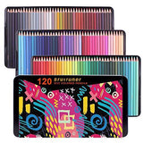 Colouring Pencils,120 Brutfuner Square Barrels Coloured Pencils for Adult