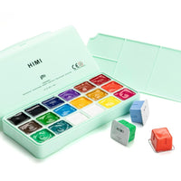 HIMI Gouache Paint Set,18 Colors (30ml/Pc) Paint Set,Unique Jelly Cup Gouache