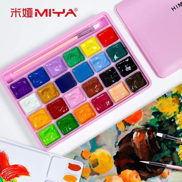 MIYA HIMI Gouache Paint Set 24 Colors (Random Box Colors)