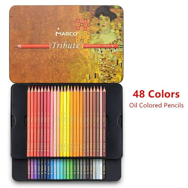 Marco Tribute MASTERS 48/72/120 Colors Artist Oil Pencil Set Professio –  AOOKMIYA