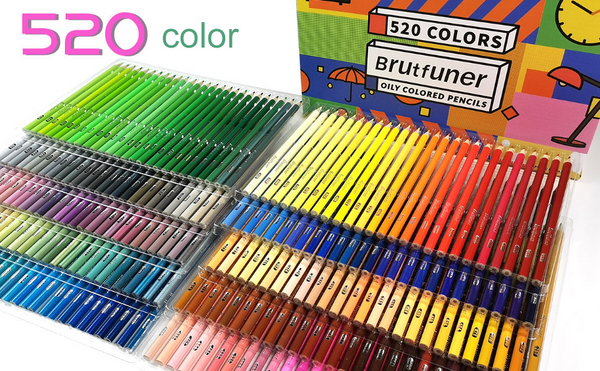 Ccfoud Colored Pencils 520 Color Set Oil Based Brutfuner Professional from  Japan