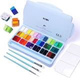 HIMI Gouache Paint Set, 36 Colors x 12ml Twin Jelly Cup Design with 3 Paint and