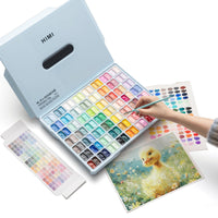 HIMI Twin Cup Jelly Gouache Paint Set, 112 Colors 12g, Jelly Cup Design, Goua...