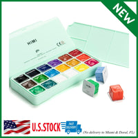 HIMI Gouache Paint Set,18 Colors (30ml/Pc) Paint Set,Unique Jelly Cup Gouache