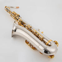 yanagisawa Musical Instruments T-WO37 Tenor Saxophone Bb Tone Nickel Plated Tube Gold Key Sax With Case Mouthpiece Gloves