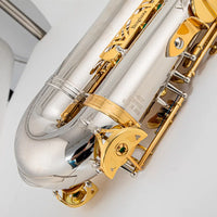 yanagisawa Musical Instruments T-WO37 Tenor Saxophone Bb Tone Nickel Plated Tube Gold Key Sax With Case Mouthpiece Gloves