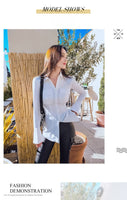 AOOKDRESS spring new professional wear temperament all-match fashion slim slim white shirt long-sleeved shirt women