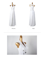 AOOKDRESS skirt suit female summer new style sleeveless shirt collar long skirt wide leg trousers playful two-piece suit