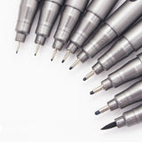 1pcs 0.05 0.1 0.2 0.3 0.4 0.5 0.6 0.8 Different Tip Pigment Liner Pigma Micron Black Ink Marker Pen Fineliner Sketching Pens