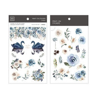 2 sheets of 10*15cm transfer paper flower paper retro hand account material scrapbook sticker DIY production template