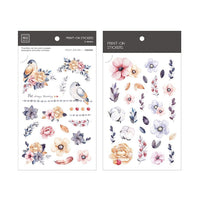 2 sheets of 10*15cm transfer paper flower paper retro hand account material scrapbook sticker DIY production template