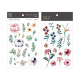 2 sheets of 10*15cm transfer paper flower paper retro hand account material scrapbook sticker DIY production template