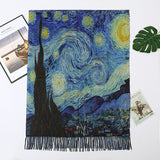 AOOKMIYA2020 Luxury brand women winter cashmere scarf shawl Digital painted shawl Van Gogh oil painting pashmina ladies Blanket scarf