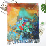 AOOKMIYA2020 Luxury brand women winter cashmere scarf shawl Digital painted shawl Van Gogh oil painting pashmina ladies Blanket scarf