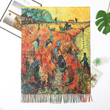 AOOKMIYA2020 Luxury brand women winter cashmere scarf shawl Digital painted shawl Van Gogh oil painting pashmina ladies Blanket scarf