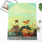 AOOKMIYA2020 Luxury brand women winter cashmere scarf shawl Digital painted shawl Van Gogh oil painting pashmina ladies Blanket scarf