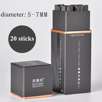 20pcs/set of sketch carbon rods new 3-9mm square cotton willow charcoal strips sketch carbon pen painting art supplies