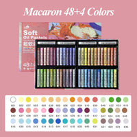 AOOKMIYA 24/36/48 super macio óleo pastel profissional lavável desenho clássico macaron morandi artista crayon pintura vara para o presente kuelox