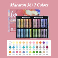 AOOKMIYA 24/36/48 super macio óleo pastel profissional lavável desenho clássico macaron morandi artista crayon pintura vara para o presente kuelox