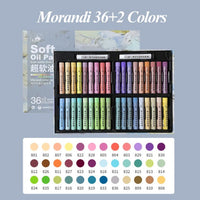 AOOKMIYA 24/36/48 super macio óleo pastel profissional lavável desenho clássico macaron morandi artista crayon pintura vara para o presente kuelox