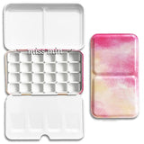 24/48 Grids Starry Empty Palette Painting Storage Iron Tins Paint Tray Box with Half Pans For Watercolor/Oil/ Acrylic Paints