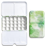 24/48 Grids Starry Empty Palette Painting Storage Iron Tins Paint Tray Box with Half Pans For Watercolor/Oil/ Acrylic Paints