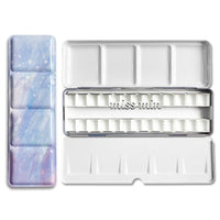 24/48 Grids Starry Empty Palette Painting Storage Iron Tins Paint Tray Box with Half Pans For Watercolor/Oil/ Acrylic Paints