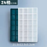 24/48 grid soft cover rubber paint box leakproof water powder oil painting acrylic paint sub-packing box art supplies