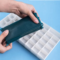 24/48 grid soft cover rubber paint box leakproof water powder oil painting acrylic paint sub-packing box art supplies