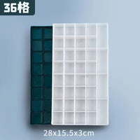 24/48 grid soft cover rubber paint box leakproof water powder oil painting acrylic paint sub-packing box art supplies