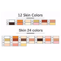 24 Colors Skin Color Art Markers Double Headed Alcohol oily Based Sketching Brush Pen For Artist School Art Supplies Stationery