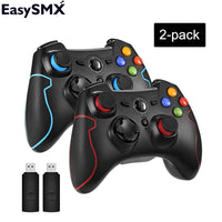 AOOKGAME  Gamepad Wireless Joystick For Android Smart TV Box Gamepad For Android Phone PC PS3 Joypad (Blue+Red)