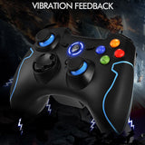 AOOKGAME  Gamepad Wireless Joystick For Android Smart TV Box Gamepad For Android Phone PC PS3 Joypad (Blue+Red)