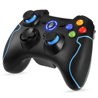 AOOKGAME  Gamepad Wireless Joystick For Android Smart TV Box Gamepad For Android Phone PC PS3 Joypad (Blue+Red)