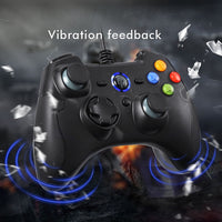 2PCS AOOKGAME Wired Gamepad PC Controller Joysticks For PC PS3 Android Smart Phone Android TV Box Gamepad (Black+Gray)