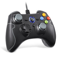 2PCS AOOKGAME Wired Gamepad PC Controller Joysticks For PC PS3 Android Smart Phone Android TV Box Gamepad (Black+Gray)