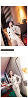 AOOKDRESS Spring black and white contrast color suit suit 2021 new double-row small suit jacket and two-piece pants