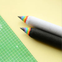 2pcs/lot kawaii Originality Rainbow Standard Pencil Writing lapis Pens Student Stationery School Supplies For Kids Cute Gift