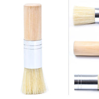 3 pcs/set of bristle painting brush wooden short handle oil painting art wall painting brush gouache shading brush painting tool