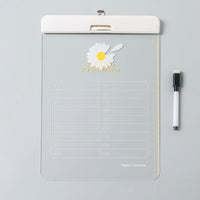 30*21cm writing board clip stationery multifunctional fixing clip A4 paper acrylic transparent clipboard school supplies