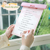 30*21cm writing board clip stationery multifunctional fixing clip A4 paper acrylic transparent clipboard school supplies