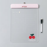 30*21cm writing board clip stationery multifunctional fixing clip A4 paper acrylic transparent clipboard school supplies